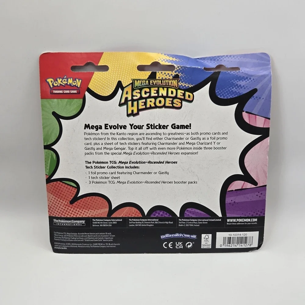 Pokemon TCG Ascended Heroes Tech Sticker Collection (Charmander) NEW Sealed